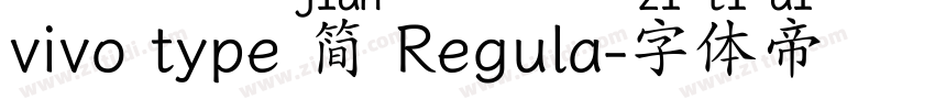vivo type 简 Regula字体转换